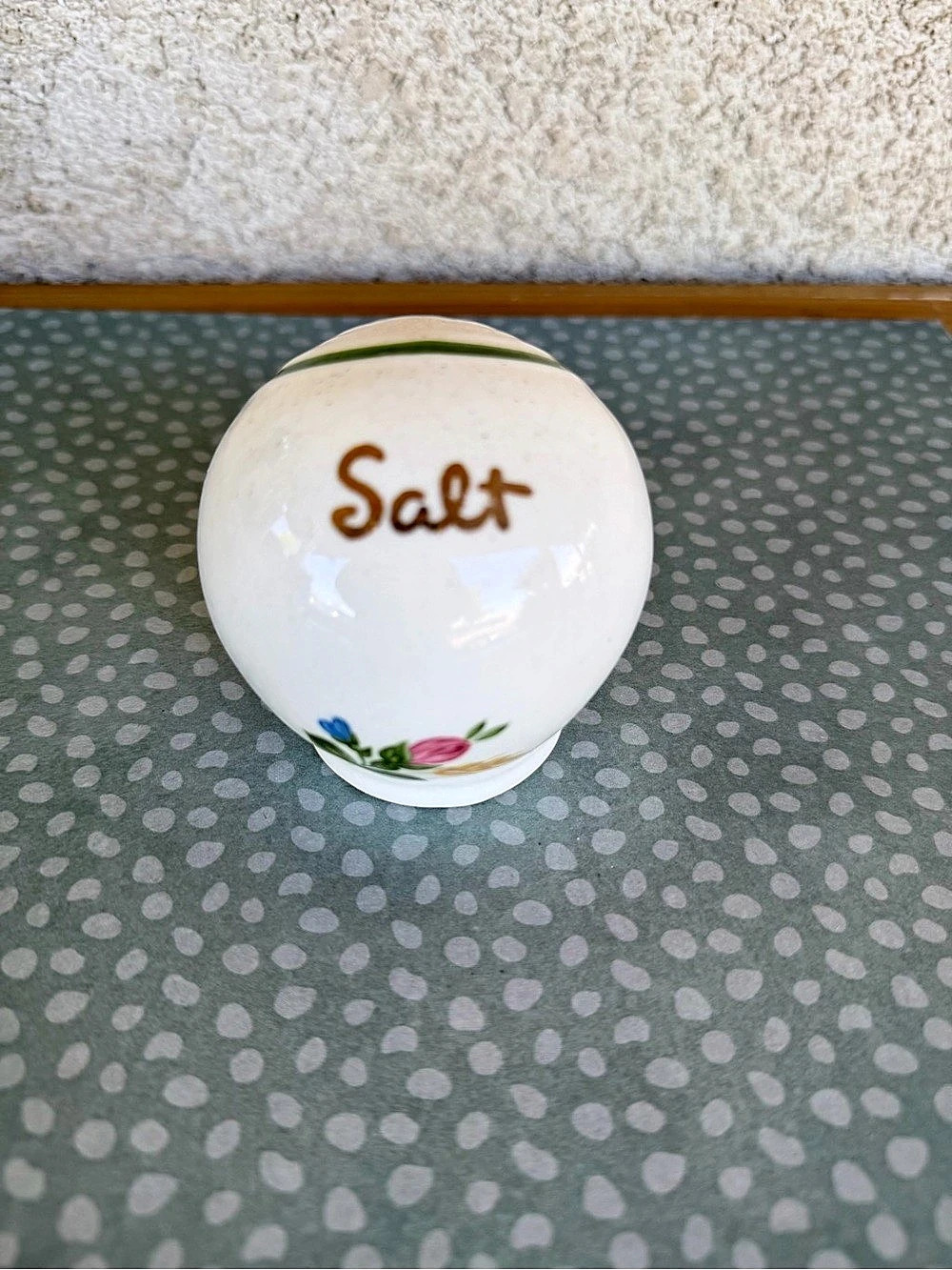 Floral Salt Shaker White